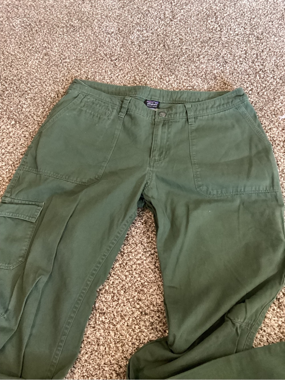 Patagonia Olive Green Cropped Cargo Pants